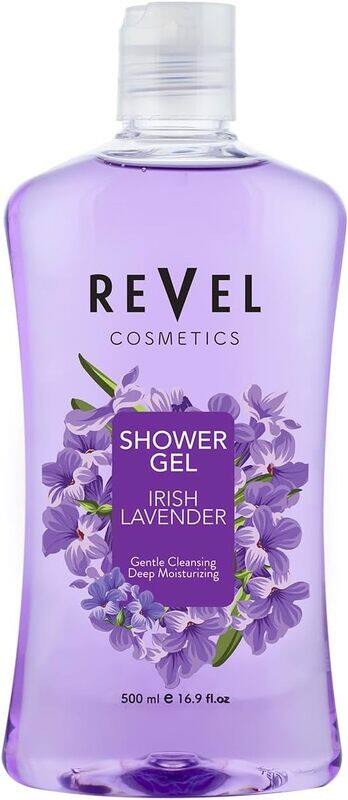 

Revel Irish Lavender Shower Gel 500ml Purple, Gentle Cleansing, Deep Moisturizing, Daily Use