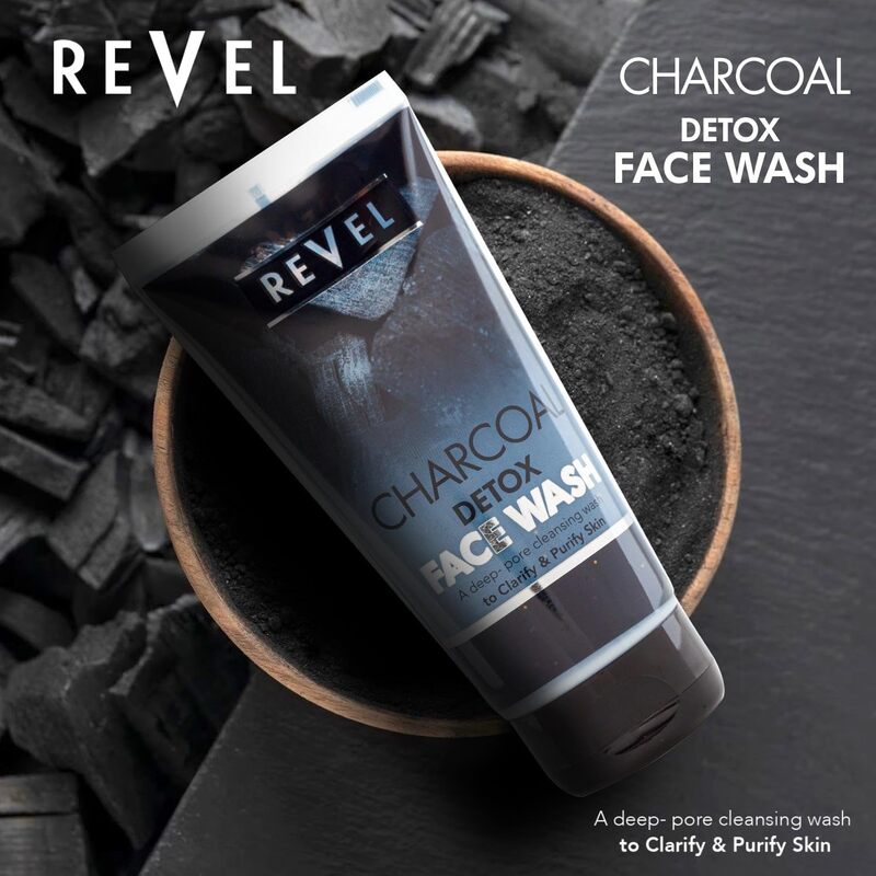 Revel Face & Body Care Charcoal Detox Face Wash 150ml, A Deep-Pore Cleansing Wash To clarify & Purify Skin