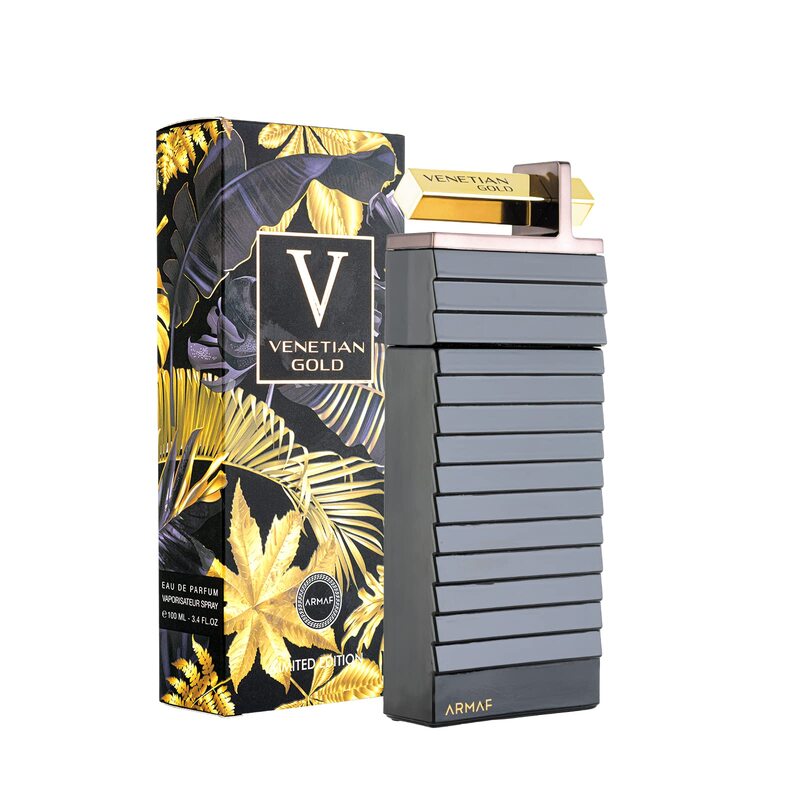 New Armaf Venetian Gold Perfumes for Men Eau De Parfum 100ML, 3.4 fl.oz, Fragrance For Him, Black & Gold