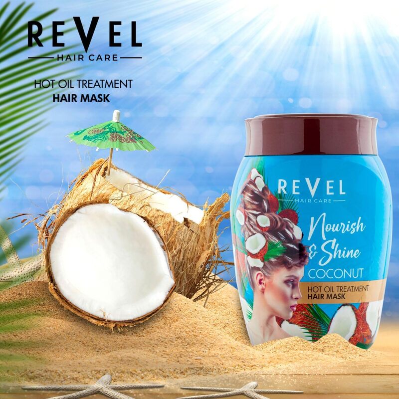 Revel Hair Care Coconut Hot Oil Treatment Hair Mask For Unisex 1000ml, Hair Fall Control, Regrowth