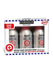 Cornells Wellness Instant Hand Sanitizer Spray, 100ml x 3 Pieces