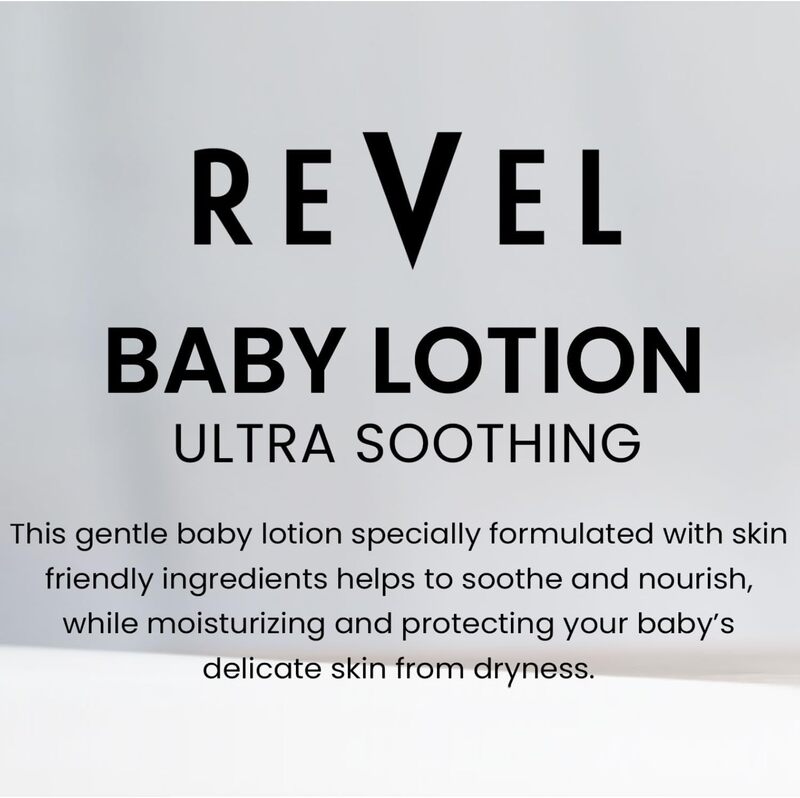 Revel Baby Lotion Ultra Soothing With Almond Oil, Chamomile & Calendula 500ml, Parabens Free, Hypo Allergenic, No Harsh Chemicals, Daily Care, Moisturising, Skin Care