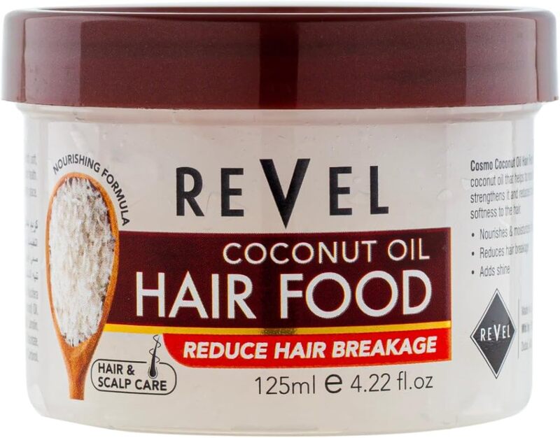 Revel Hairs Care Hair Food Formula For Men & Women 125ml, Reduce Hair Brakeage, Deeply Moisturizing, Leaving It Soft, Smooth, Healthy (Coconut Oil)