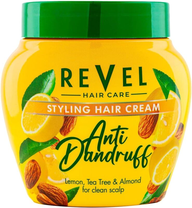 Revel Hair Care Tea Tree Oil Anti Dandruff Styling Hair Cream For Men & Women 400ml, Lemon & Almond, Treatment, All Hair Types