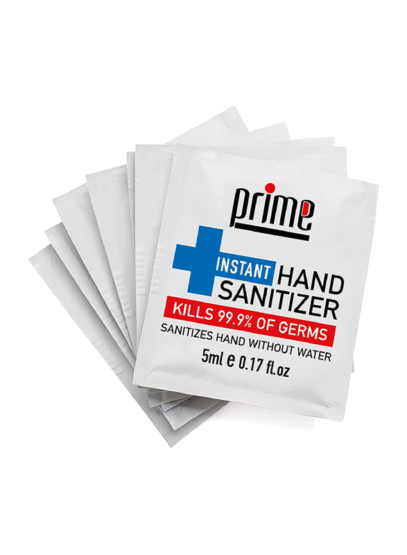 Prime Instant Sachet Hand Sanitizer Gel, 5ml x 90 Pieces