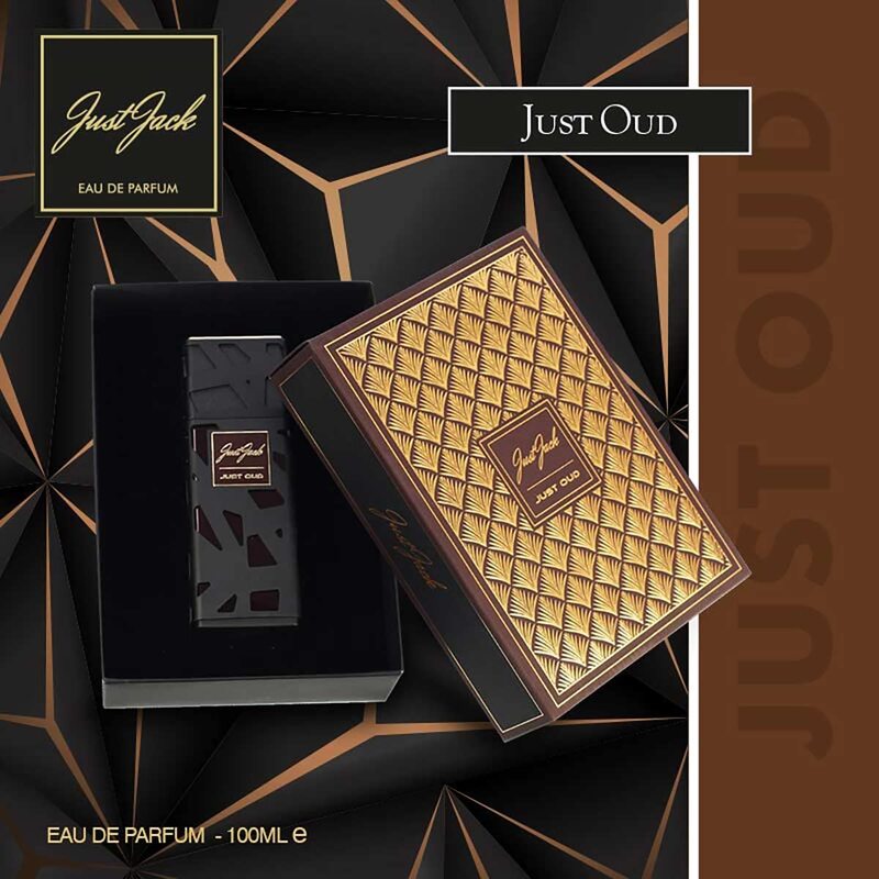 Just Jack New Just Oud Gold Perfumes For Men Eau De Parfum 100ML, For Him Long Lasting Fragrance