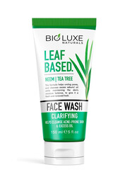 Bioluxe Naturals Leaf Based Face Wash 150ml, Neem & Tea Tree, Helps Clease Acne-prone Skin & Excess Oil