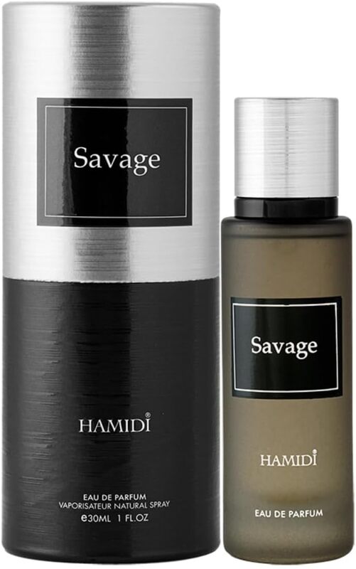 Hamidi Perfumes For Men Savage Eau De Parfum 30ml Black