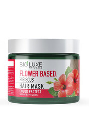 Bioluxe Naturals Flower Based Hair Mask 325ml, Hibiscus, Shine & Nourish