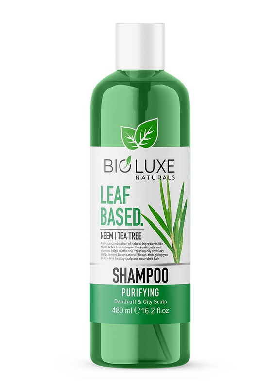 

Bioluxe Naturals Leaf Based Hair Shampoo 480ml, Neem + Tea Tree, Purifying , Hair Care