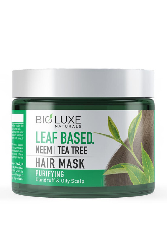 Bioluxe Naturals Leaf Based Hair Mask 325ml, Neem +tea Tree, Purifying Dandruff & Oily Scalp