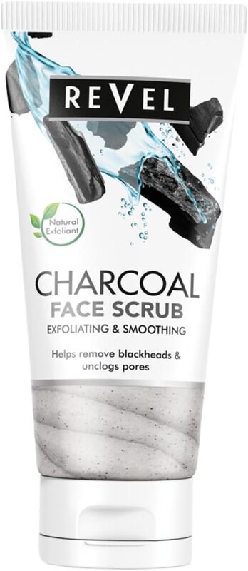 

Revel Face & Body Care Charcoal Detox Face Scrub 150ml, A Deep-Pore Cleansing Scrub To clarify & Purify Skin