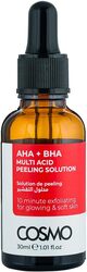 Cosmo AHA + BHA Multi Acid Peeling Solution For Glowing & Soft Skin 30ml; For Men & Women; Face Serum; Skins Care; 10 Minutes Exfoliating; Smooth Texture; Pore Cleansing; Oily Skin; Facial; Beauty