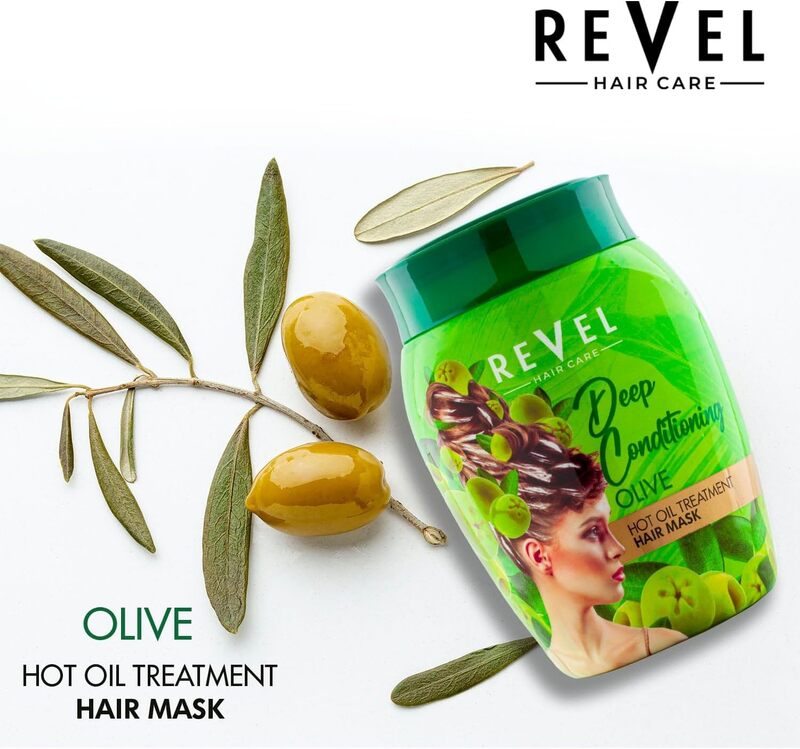 Revel Hair Care Olive Hot Oil Treatment Hair Mask For Unisex 1000ml, Hair Fall Control, Regrowth