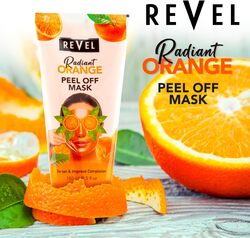Revel Skin Care Radiant Orange Peel Off Mask 150ml, For Men & Women, Soothing and Refreshing, Removes Black Head & White Head, Face Wash, Bath & Body, Tighten Pores, Beauty