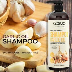 Cosmo Anti Breakage Garlic Oil Shampoo 1000ml, 33.8 fl.oz, For Men & Women