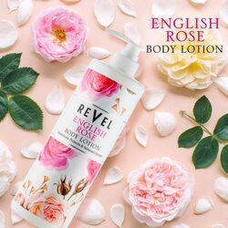 Revel Skin Care English Rose Body Lotion 1000ml, Moisturizers, Protect & Relieves Dryness, Refreshes Skin, All Skin Types, For Men & Women, Daily Use