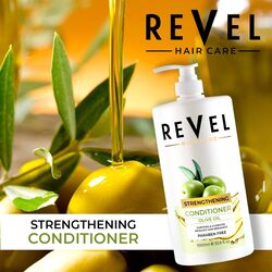 Revel Hair Care Anti Hair Fall Olive Oil Strengthening Conditioner 1000ml, For Hairs, Reduces Hair Breakage, Paraben Free