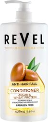 Revel Hair Care Anti-hair fall Argan & Wheat Protein Conditioner 1000ml, For Hairs, Nourishes Scalp Strengthens And Repairs Hair, Paraben Free