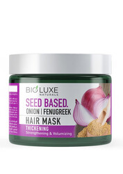 Bioluxe Naturals Seed Based Hair Mask 325ml, Onion + Fenugreek, Strengthening & Volumizing