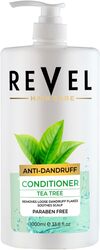 Revel Hair Care Anti Hair Fall Anti-dandruff Tea Tree Conditioner 1000ml, For Hairs, Removes Loose Dandruff Flakes Soothes Scalp, Paraben Free