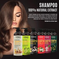 Cosmo Detox and Hydrate Herbal Oil Shampoo 1000ml, 33.8 fl.oz, For Men & Women