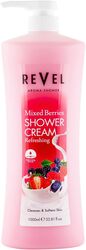 Revel Skin Care Mixed Berries Shower Cream For Men and Women 1000ml, Refreshing, Body Wash, Shower Gels, Cleansing