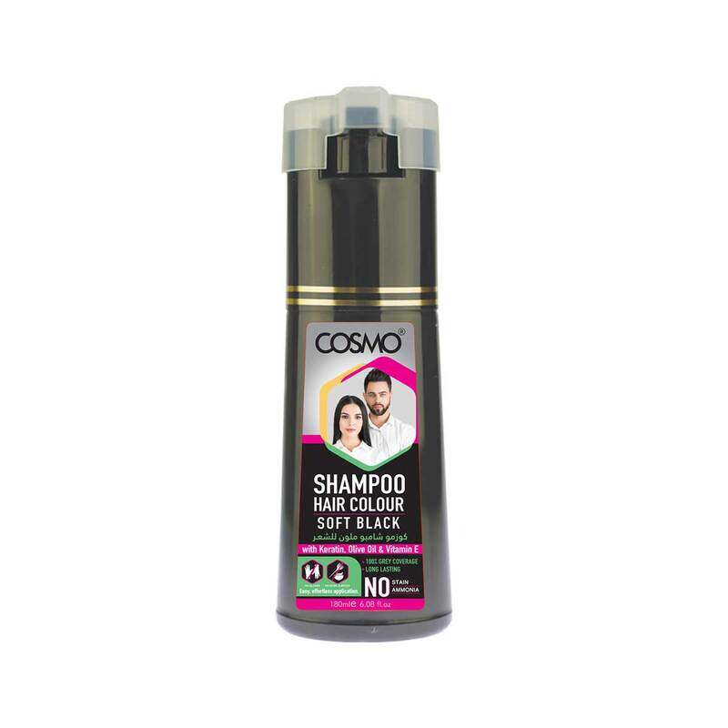 

Cosmo Hair Colour Shampoo Soft Black 180ml for Men and Women