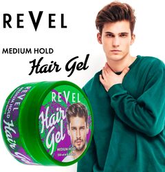 Revel Medium Hold Hair Styling Gel 250ml, For Men, Hair Care, Hair Wax, Saloon Products, moisturizing, Long Lasting Styling, Quick Drying, Non Sticky, Alcohol Free