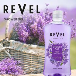 Revel Irish Lavender Shower Gel 500ml Purple, Gentle Cleansing, Deep Moisturizing, Daily Use