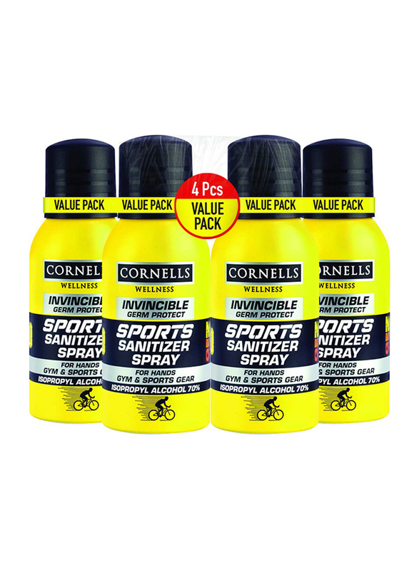Cornells Wellness Invincible Sport Sanitizer Spray, 100ml x 4 Pieces