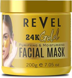 Revel Skin Care 24k Gold Purifying & Moisturizing Facial Mask For Men & Women 200g