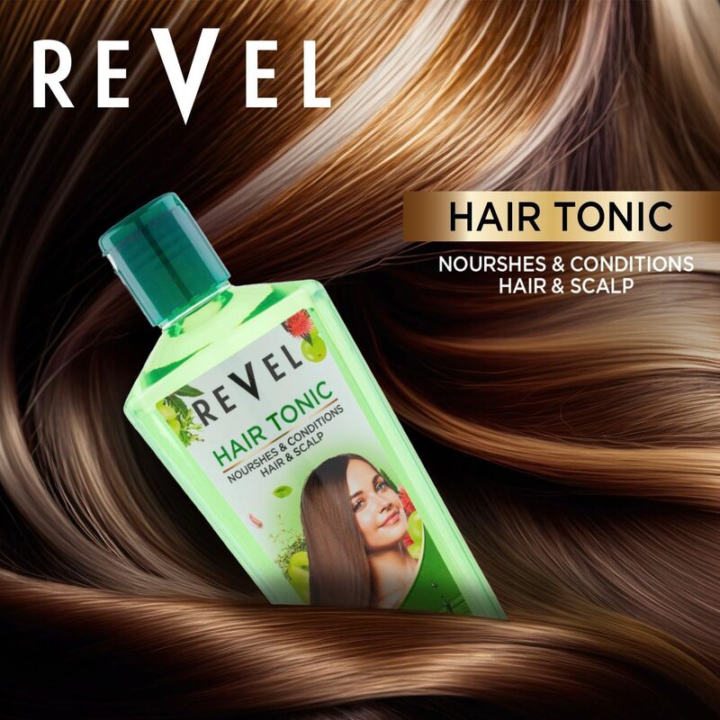 Revel Naturals Tonic Hair Oil 200 Ml, Provides Volume & Thickness, Hairs Care, Bath & Body, Treatments