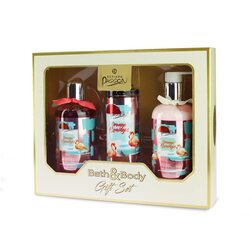 Estiara Passion Orange Flamingo Bath & Body 3 Piece Gift Set for Unisex - Orange Flamingo Body Lotion 350ML - Orange Flamingo Shower Gel 350ML - Orange Flamingo French Fragrance Mist 250ML