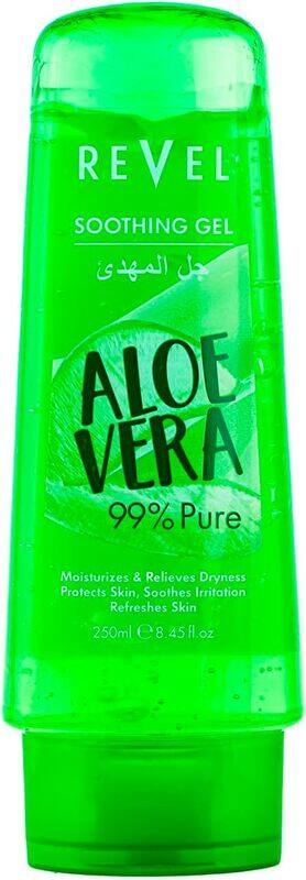 

Revel 100% Pure & Natural Aloe Vera Moisturizing Soothing Gel For Unisex 250ml Green, Moisturizes, Relieves Redness