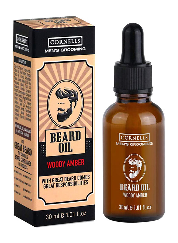 

Cornell's Cornells Men's Grooming Woody Amber Beard Oil, 30ml