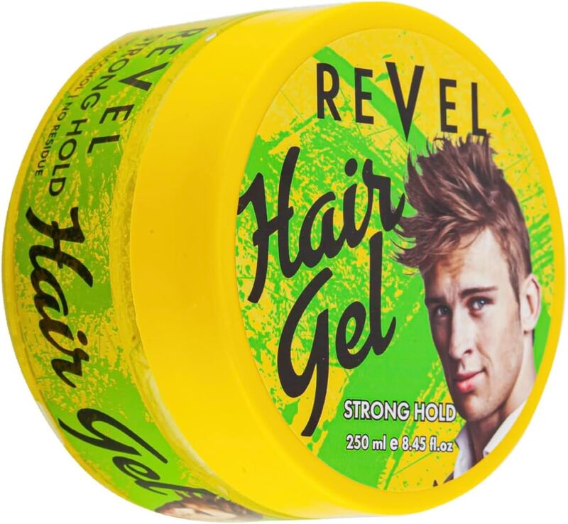Revel Strong Hold Hair Styling Gel 250ml, For Men, Hair Care, Hair Wax, Saloon Products, moisturizing, Long Lasting Styling, Quick Drying, Non Sticky, Alcohol Free