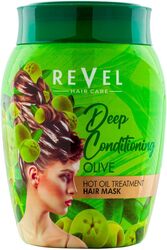 Revel Hair Care Olive Hot Oil Treatment Hair Mask For Unisex 1000ml, Hair Fall Control, Regrowth