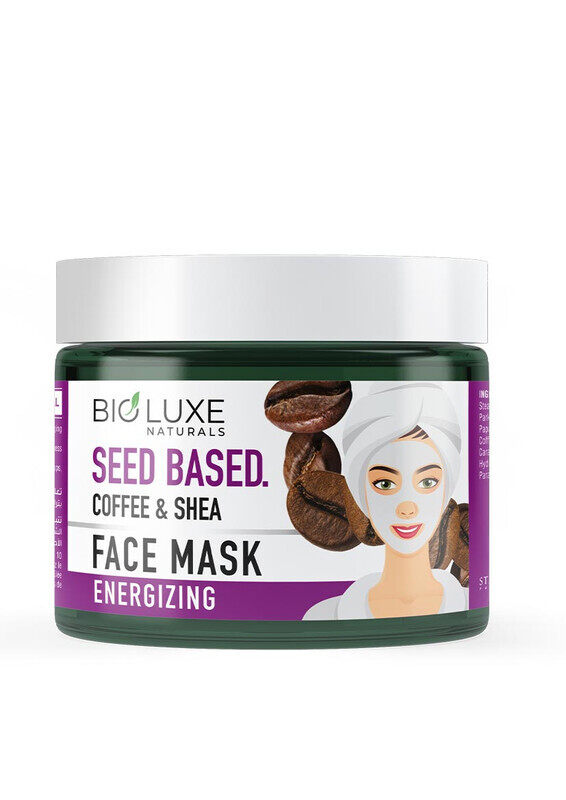 

Bioluxe Naturals Seed Based Face Mask 400gm, Coffee & Shea, Energizing Face Mask