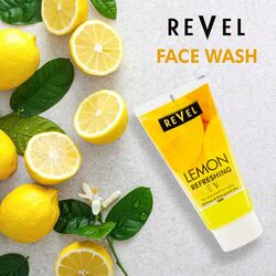Revel Face & Body Care Lemon Refreshing Face Wash 150ml, An Ideal Daily Wash For Visibly refined & Energized Skin, Cleansing