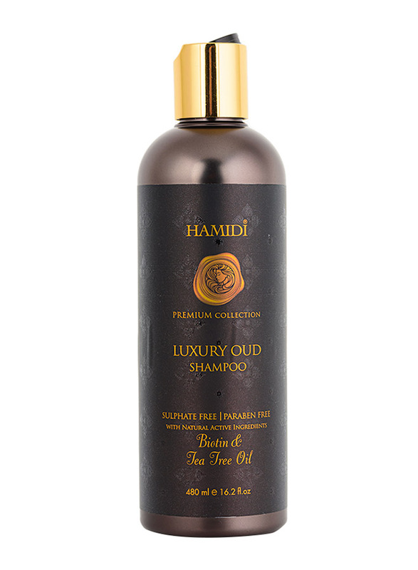 Hamidi Luxury Oud Non Alcoholic Biotin & Tea Tree Oil Shampoo, 480ml