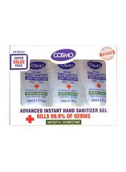 Cosmo Instant Advanced Antiseptic & Disinfectant Hand Sanitizer Gel Set, 65ml, 3 Pieces