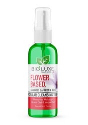Bioluxe Naturals Flower Based Micellar Cleansing Toner 200ml, Kashmiri Saffron & Rose, Removes Makeup Cleans Dirt & Impurities