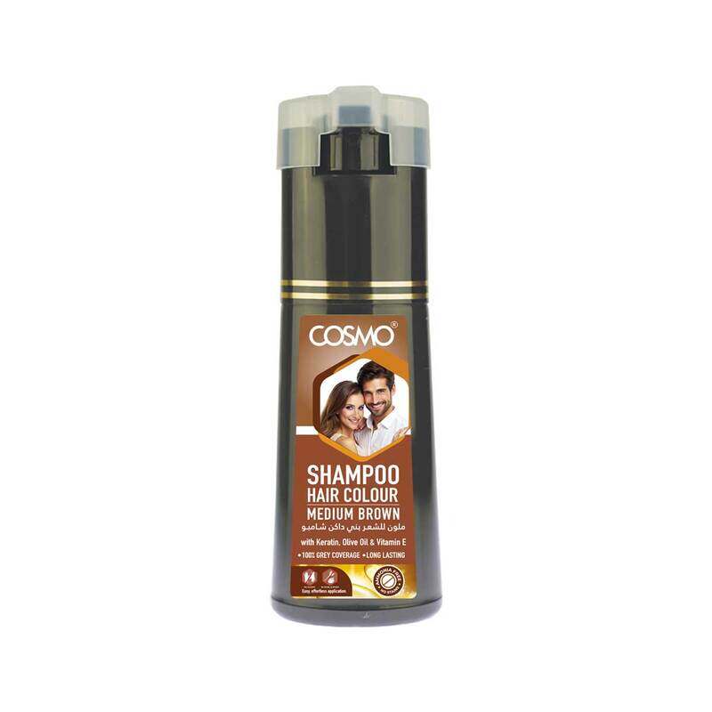

Cosmo Hair Colour Shampoo Medium Brown 180ml for Men and Women