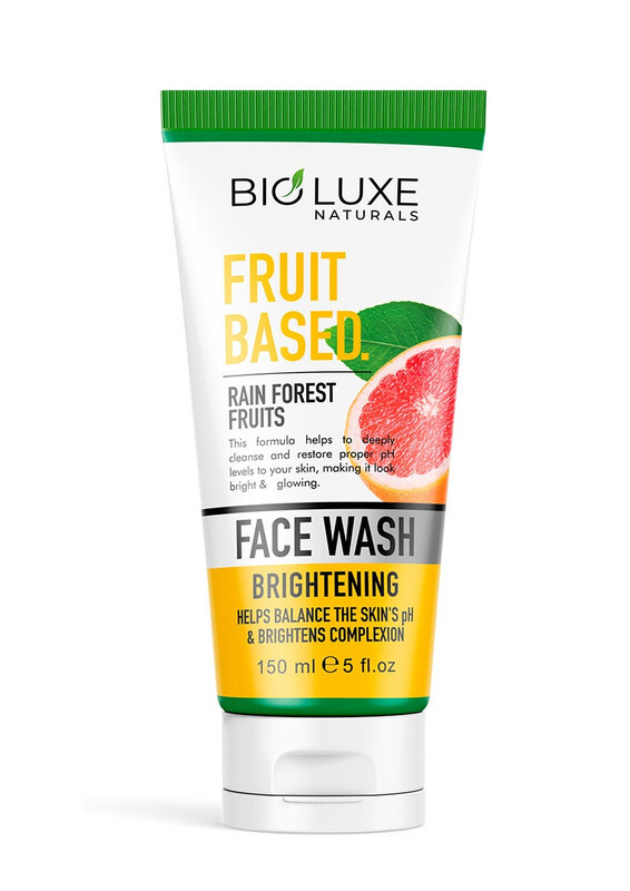 Bioluxe Naturals Fruit Based Face Wash 150ml, Rain Forest Fruits, Helps Balance the Skin's Ph & Brightens Complexion