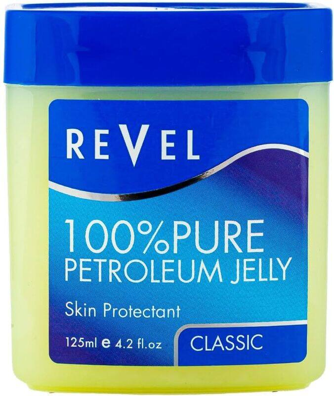 

Revel Skin Care, Classic 100% Pure Petroleum Jelly 125ml, Skin Care, Skin Protectant, Softens, Soothe, Moisturize