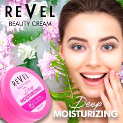 Revel Skin Care Beauty Cream Deep Moisturizing For Unisex 250ml, Daily Skin Care, All Skin Types, Face Moisturizer