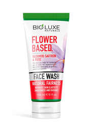 Bioluxe Naturals Flower Based Face Wash 150ml, Kashmiri Saffron & Rose, Smoothness and Radiance