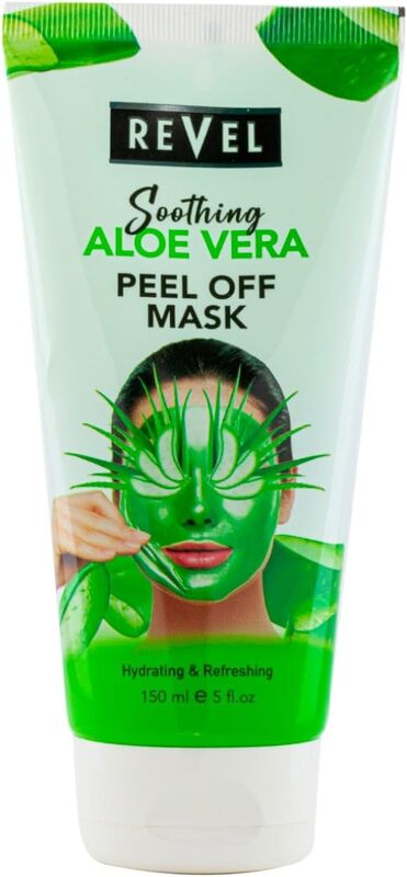 Revel Skin Care Soothong Aloe vera Peel Off Mask 150ml, For Men & Women, Soothing and Refreshing, Removes Black Head & White Head, Face Wash, Bath & Body, Tighten Pores, Beauty