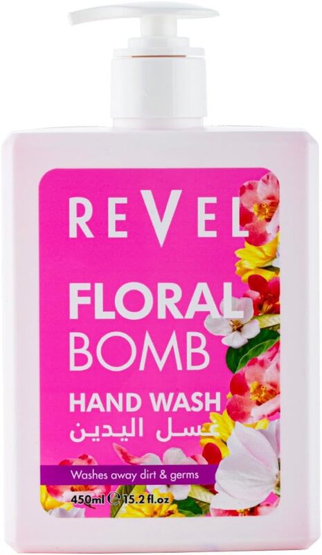 Revel Floral Bomb Hand Wash 450ml, Hydrates Skin, Feeling Fresh, Soft & Smooth, Long Lasting, 24h Freshness, Daily Use, Washes